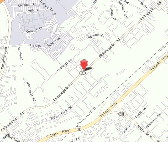 Location Map: 9110 Philadelphia Rd Rosedale, MD 21237